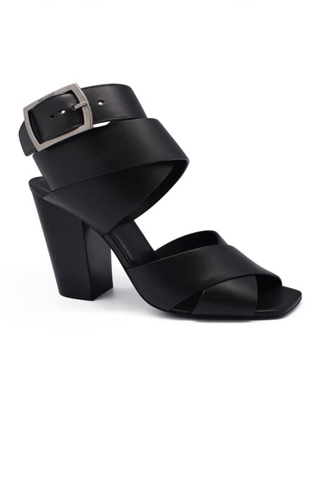 Saint Laurent sandalen met gekruiste bandjes Zwart - Image 3