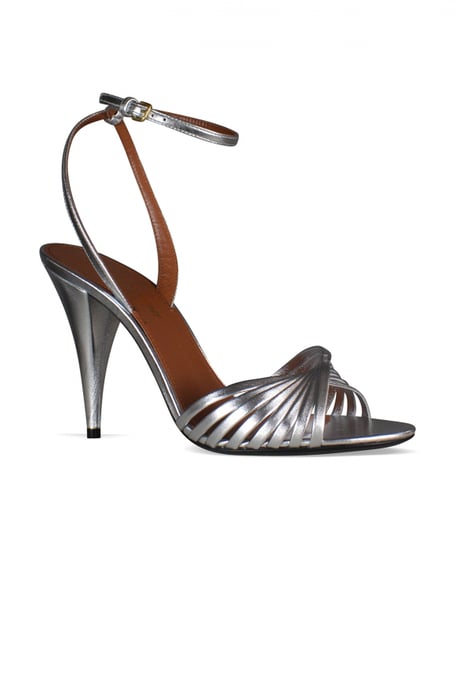 Saint Laurent Tina Sandaler Silver - Image 3