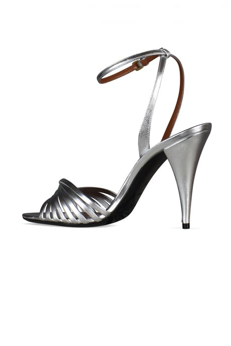 Saint Laurent Tina Sandaler Silver - Image 4