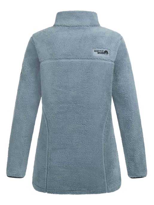 Arctic Seven Dames Sherpa Fleecejas – Warme Outdoorjas met Rits Dusty Blue - Image 2