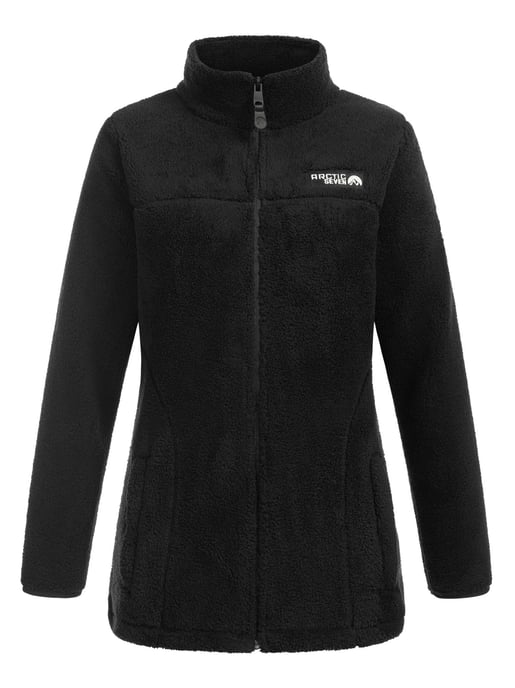 Arctic Seven Women’s Sherpa Fleece Jacket – Warm Outdoor Zip-Up – Black - Image 3