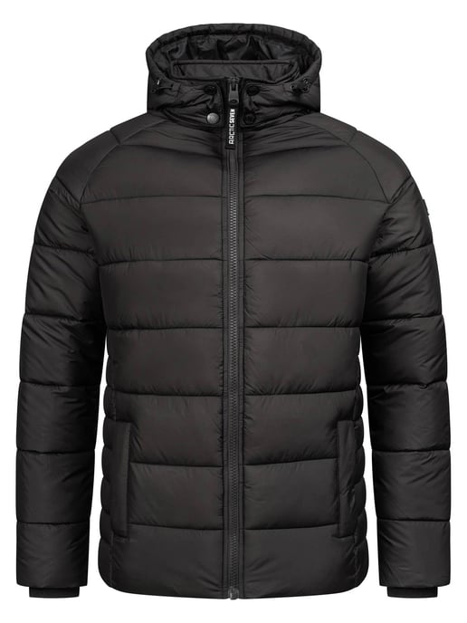 Arctic Seven Gewatteerde Winterjas voor Heren met Afneembare Capuchon Zwart - Image 3