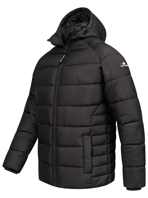 Arctic Seven Gewatteerde Winterjas voor Heren met Afneembare Capuchon Zwart - Image 4