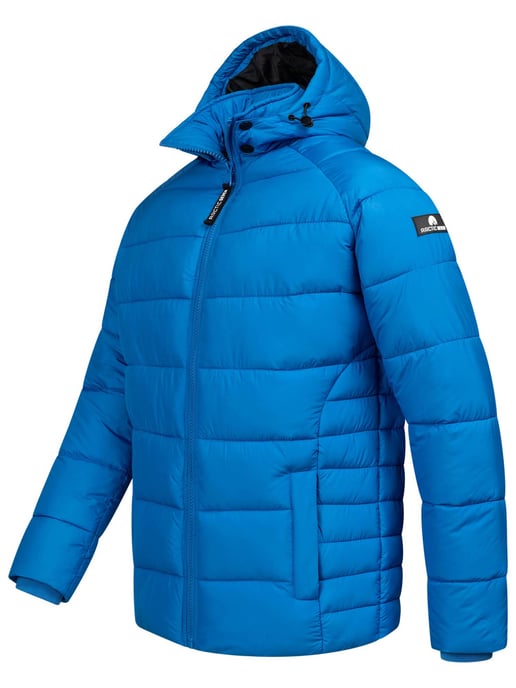 Arctic Seven Gewatteerde Winterjas voor Heren met Afneembare Capuchon Blauw - Image 4