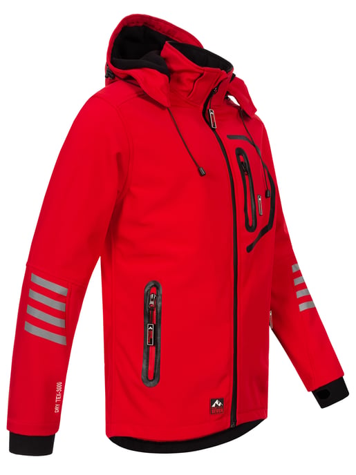 Arctic Seven Men's Softshell Jacket Transitional Jacket – Red-Black - Image 3