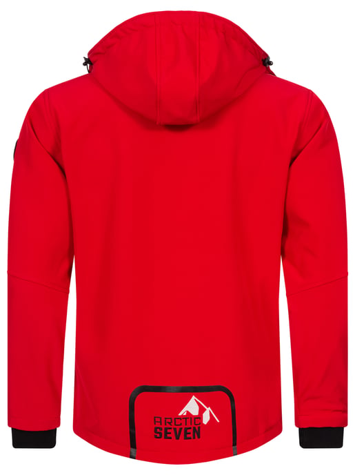 Arctic Seven Men's Softshell Jacket Transitional Jacket – Red-Black - Image 4