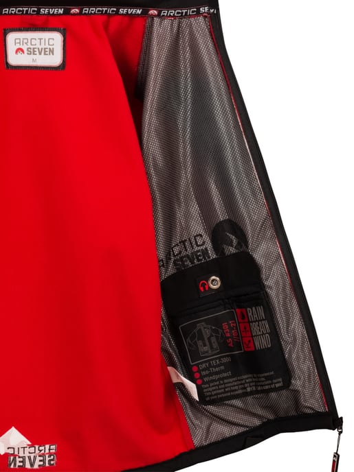 Arctic Seven Men's Softshell Jacket Transitional Jacket – Red-Black - Image 5