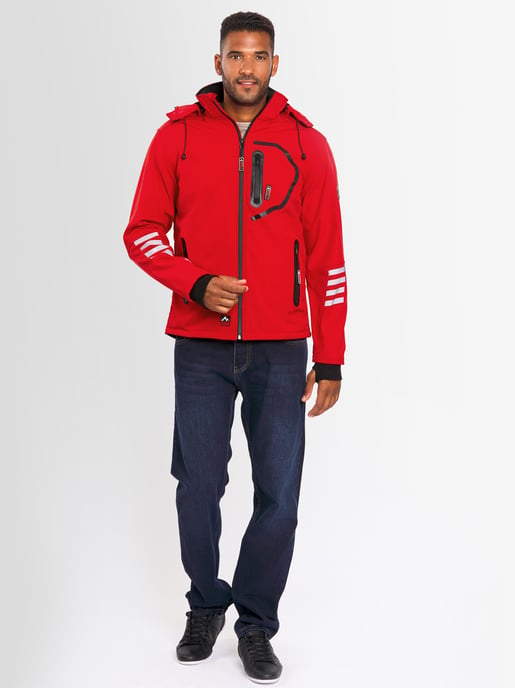 Arctic Seven Men's Softshell Jacket Transitional Jacket – Red-Black - Image 6