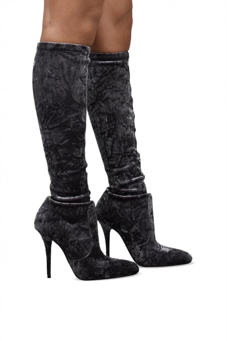 Saint Laurent Talia Laarzen Grijs - Image 2