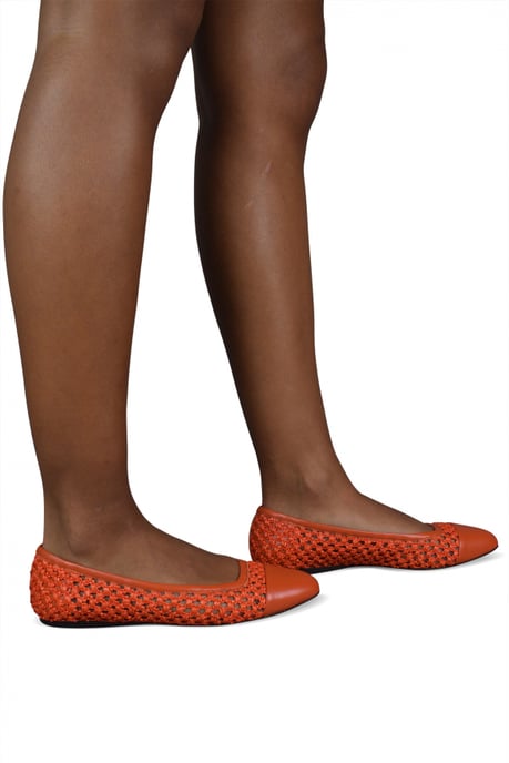Jimmy Choo WATSON ballerina's oranje - Image 2