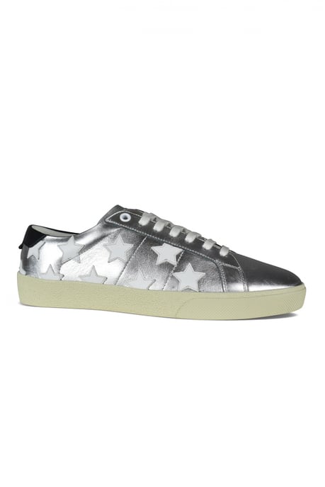 Saint Laurent Court Klassieke Sneakers Zilver - Image 2