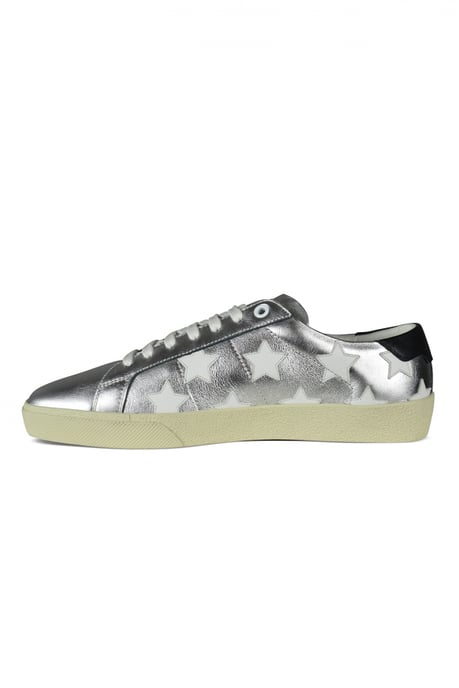 Saint Laurent Court Klassieke Sneakers Zilver - Image 3