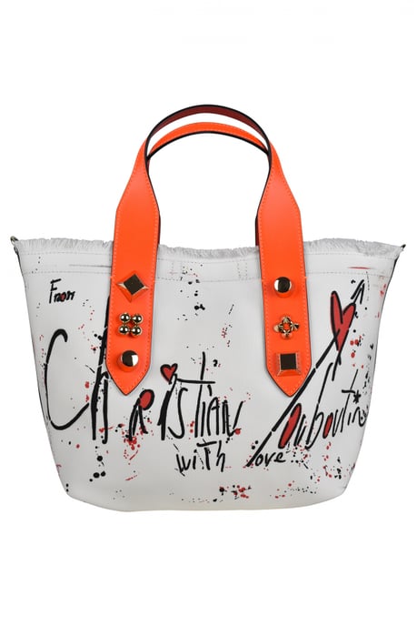 Christian Louboutin kleine draagtas Frangibus wit - Image 1