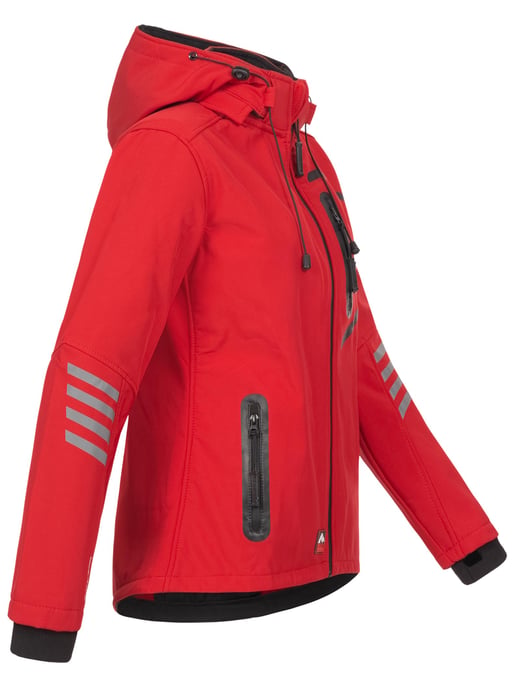 Arctic Seven Dames Softshelljas Rood-Zwart - Image 2