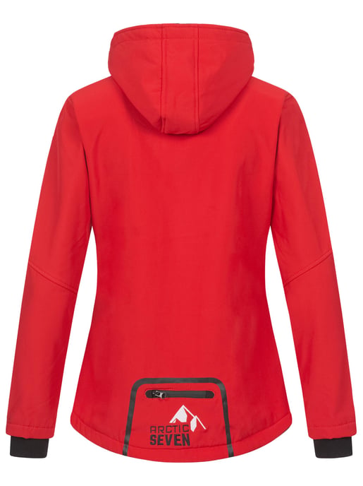 Arctic Seven Dames Softshelljas Rood-Zwart - Image 3