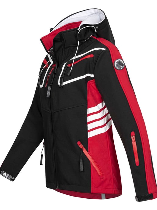 Arctic Seven Dames Softshell Jas Zwart-Rood - Image 2