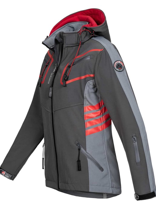 Arctic Seven Dames Softshell Jas Donkergrijs-Lichtgrijs - Image 2