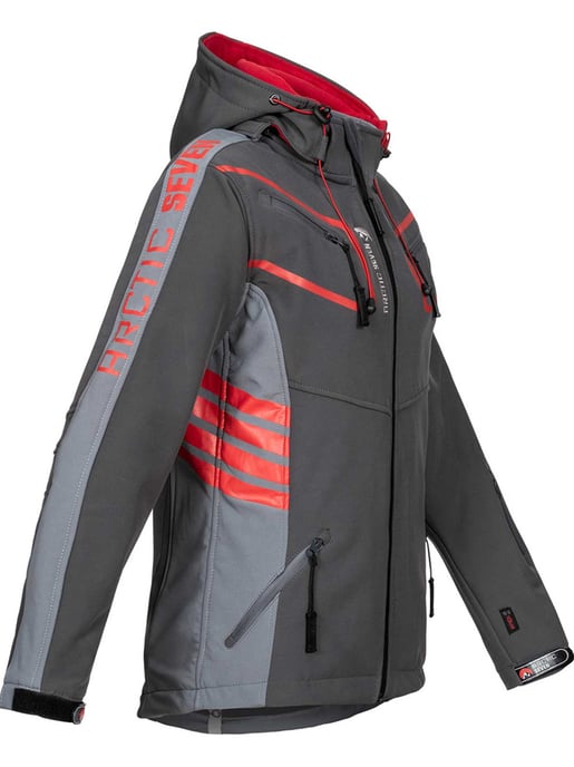 Arctic Seven Dames Softshell Jas Donkergrijs-Lichtgrijs - Image 3