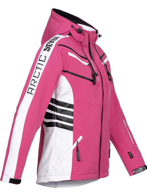 Arctic Seven Dames Softshell Jas Roze-Wit - Image 3