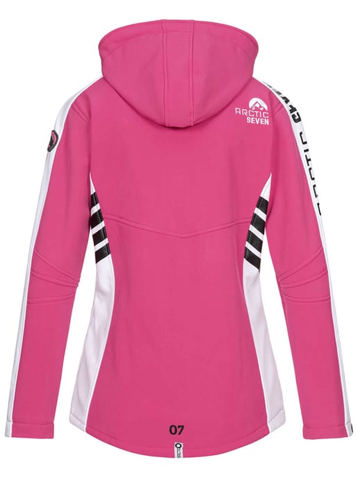 Arctic Seven Dames Softshell Jas Roze-Wit - Image 4
