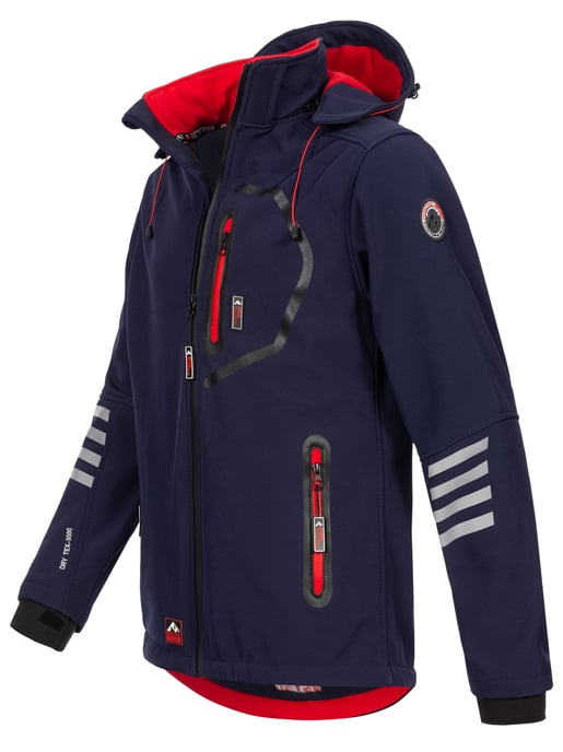 Arctic Seven Men's Softshell Jacket Transitional Jacket – Navy-Red - Image 2