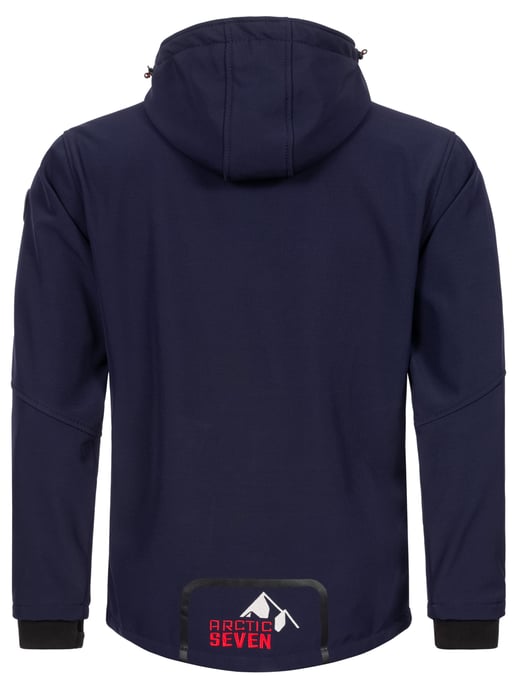 Arctic Seven Men's Softshell Jacket Transitional Jacket – Navy-Red - Image 3