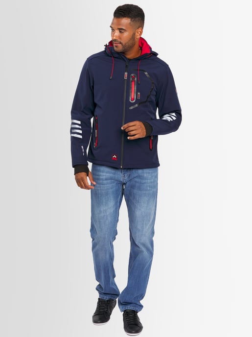 Arctic Seven Men's Softshell Jacket Transitional Jacket – Navy-Red - Image 5