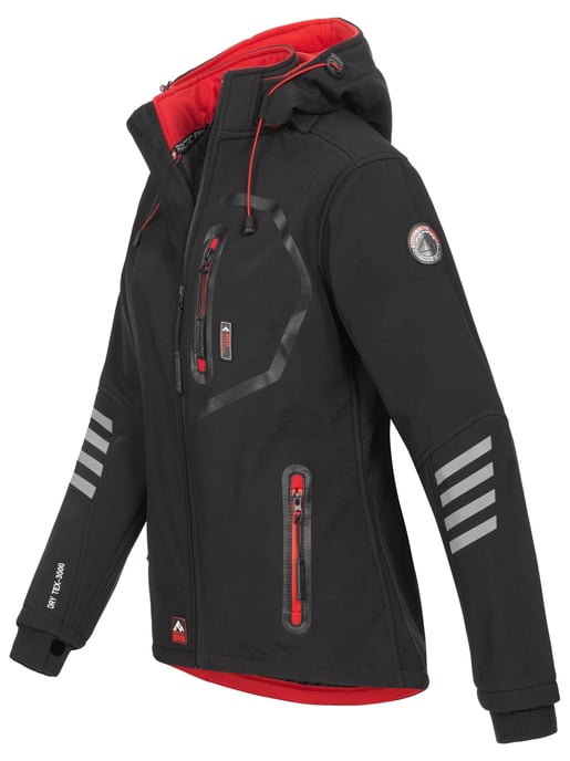Arctic Seven Dames Softshelljas Zwart-Rood - Image 2