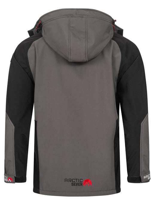 Arctic Seven Softshell Jas voor heren – Donkergrijs-Zwart - Image 5