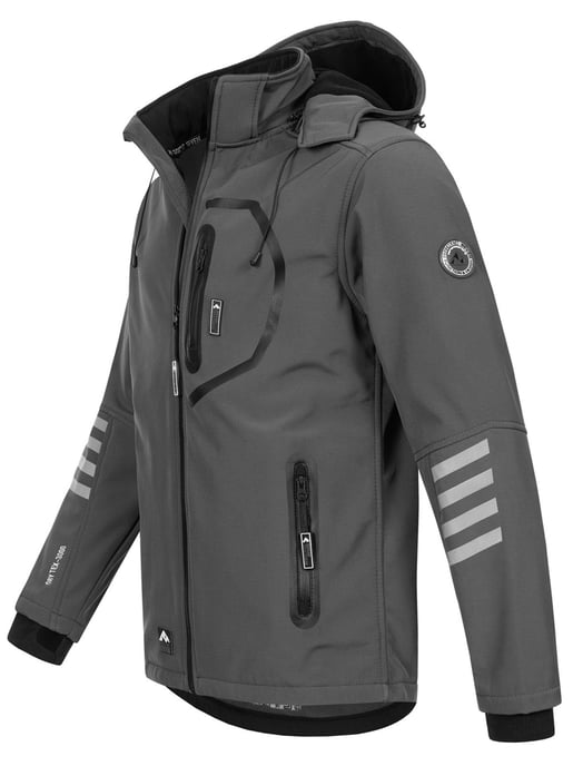 Arctic Seven Softshell Jas voor heren Overgangsjas - Grijs-Zwart - Image 2