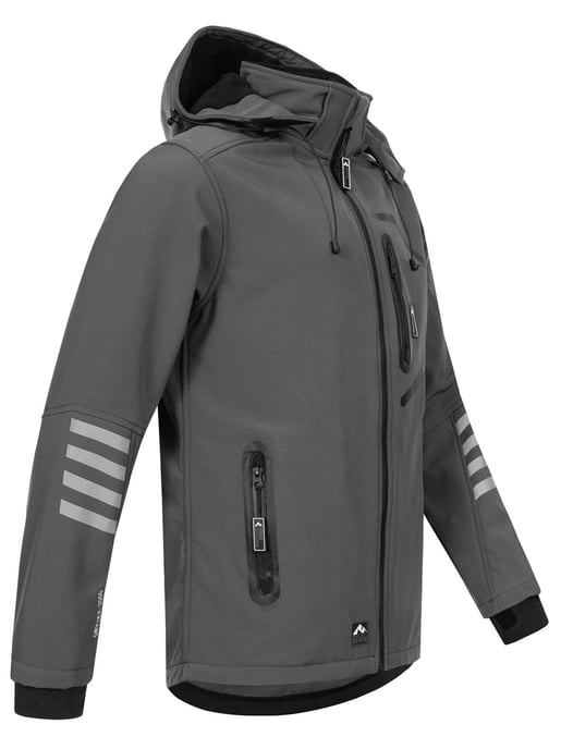 Arctic Seven Softshell Jas voor heren Overgangsjas - Grijs-Zwart - Image 3
