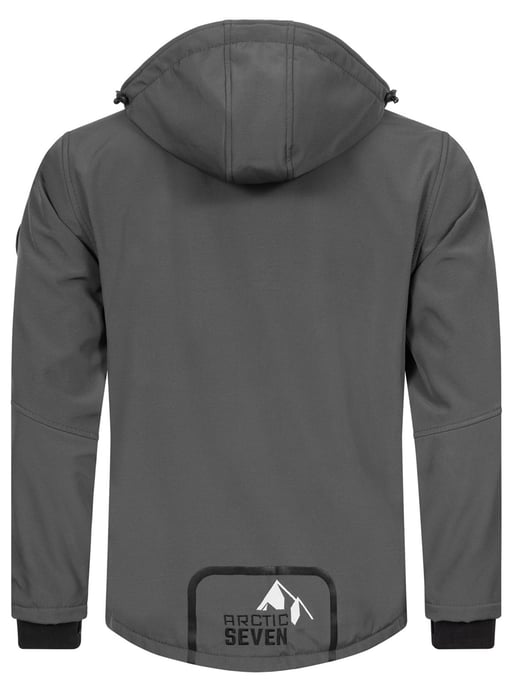 Arctic Seven Softshell Jas voor heren Overgangsjas - Grijs-Zwart - Image 4