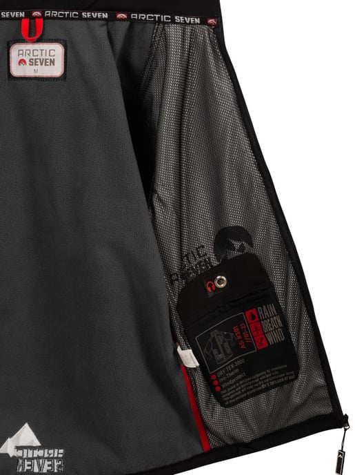 Arctic Seven Softshell Jas voor heren Overgangsjas - Grijs-Zwart - Image 5