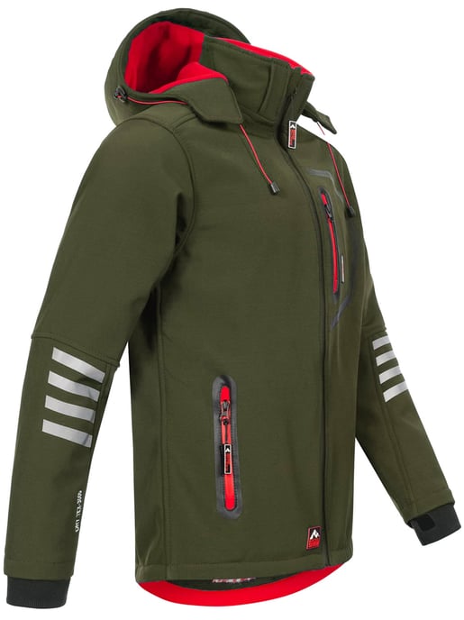 Arctic Seven Softshell Jas voor heren Overgangsjas - Olijfrood - Image 3