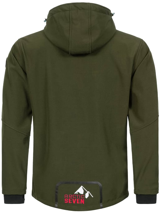 Arctic Seven Softshell Jas voor heren Overgangsjas - Olijfrood - Image 4