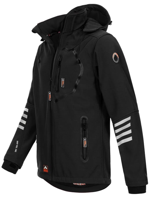 Arctic Seven Softshell Jas voor heren Overgangsjas - Zwart-Oranje - Image 2