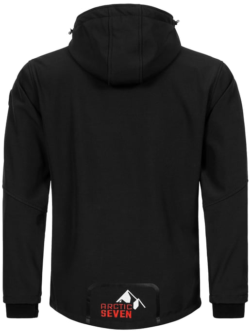 Arctic Seven Softshell Jas voor heren Overgangsjas - Zwart-Oranje - Image 4