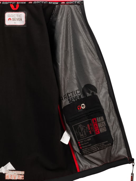 Arctic Seven Softshell Jas voor heren Overgangsjas - Zwart-Oranje - Image 5