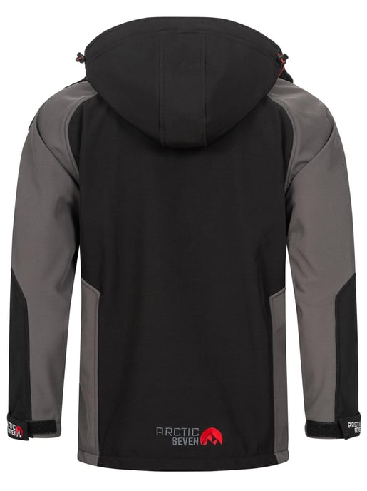 Arctic Seven Men's Softshell Jacket – Black-Dark Grey - Image 5