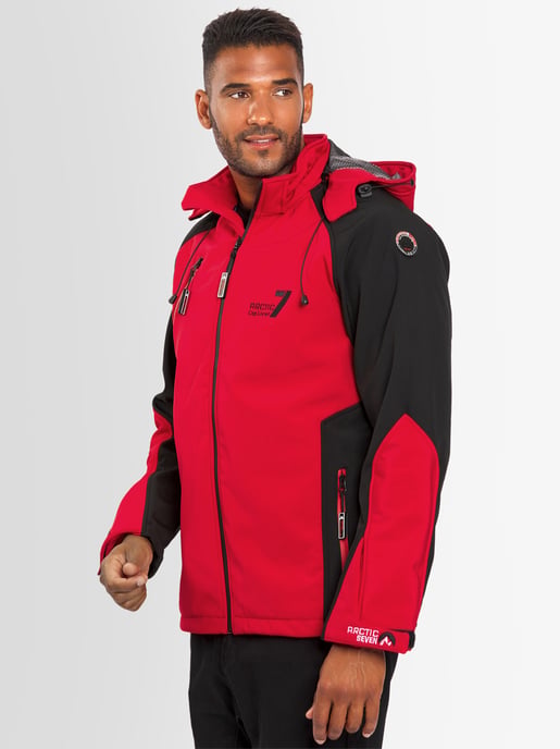 Arctic Seven Softshell Jas voor Heren – Rood-Zwart - Image 2