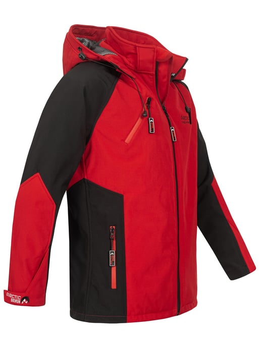 Arctic Seven Softshell Jas voor Heren – Rood-Zwart - Image 4
