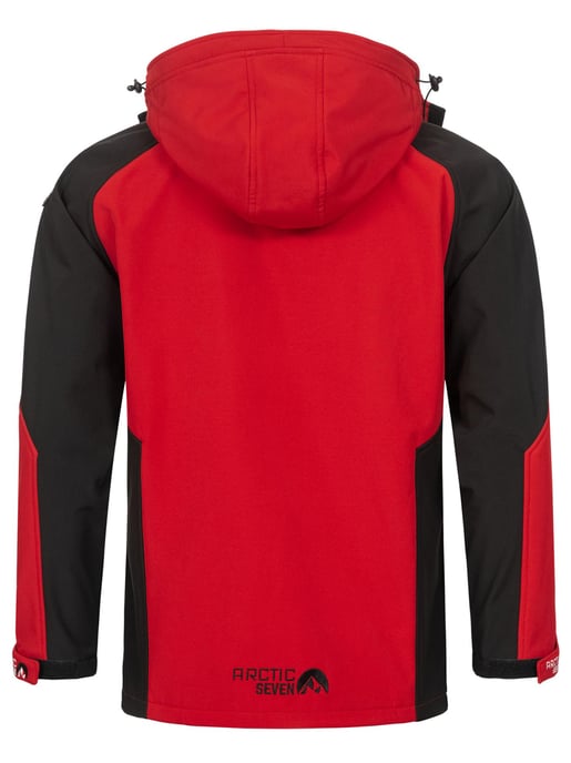 Arctic Seven Softshell Jas voor Heren – Rood-Zwart - Image 5