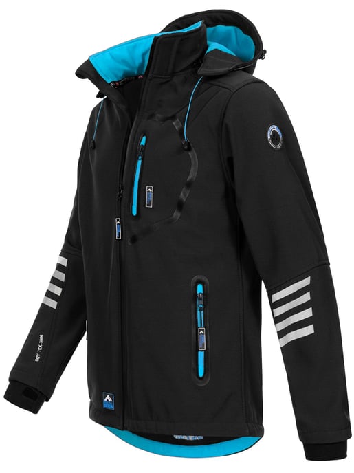 Arctic Seven Softshell Jas voor heren Overgangsjas - Zwart-Blauw - Image 2