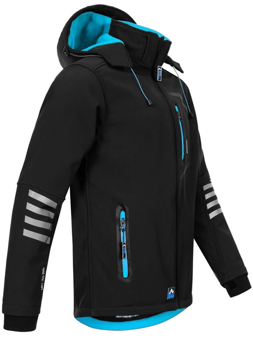 Arctic Seven Softshell Jas voor heren Overgangsjas - Zwart-Blauw - Image 3