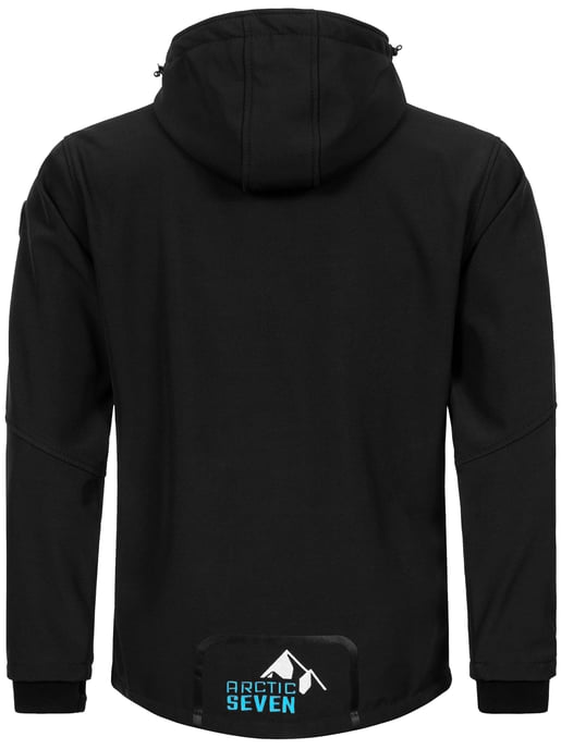 Arctic Seven Softshell Jas voor heren Overgangsjas - Zwart-Blauw - Image 4