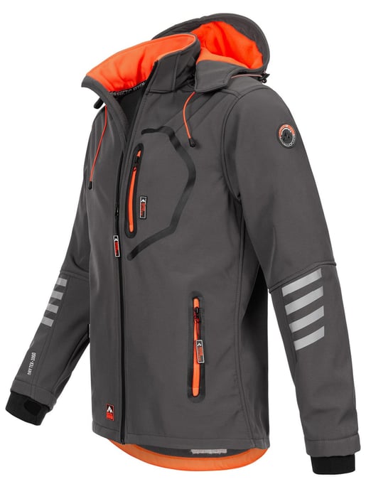 Arctic Seven Softshell Jas voor heren Overgangsjas - Grijs-Oranje - Image 2