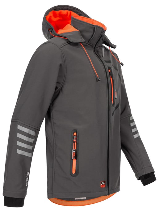Arctic Seven Softshell Jas voor heren Overgangsjas - Grijs-Oranje - Image 3