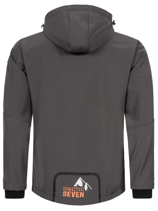Arctic Seven Softshell Jas voor heren Overgangsjas - Grijs-Oranje - Image 4