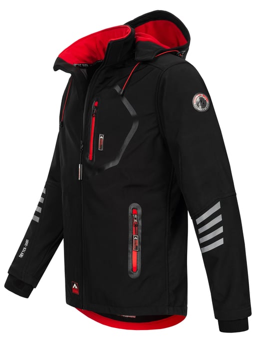 Arctic Seven Softshell Jas voor Heren – Zwart-Rood - Image 2