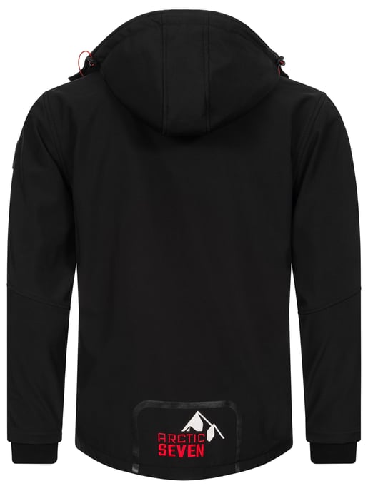 Arctic Seven Softshell Jas voor Heren – Zwart-Rood - Image 3